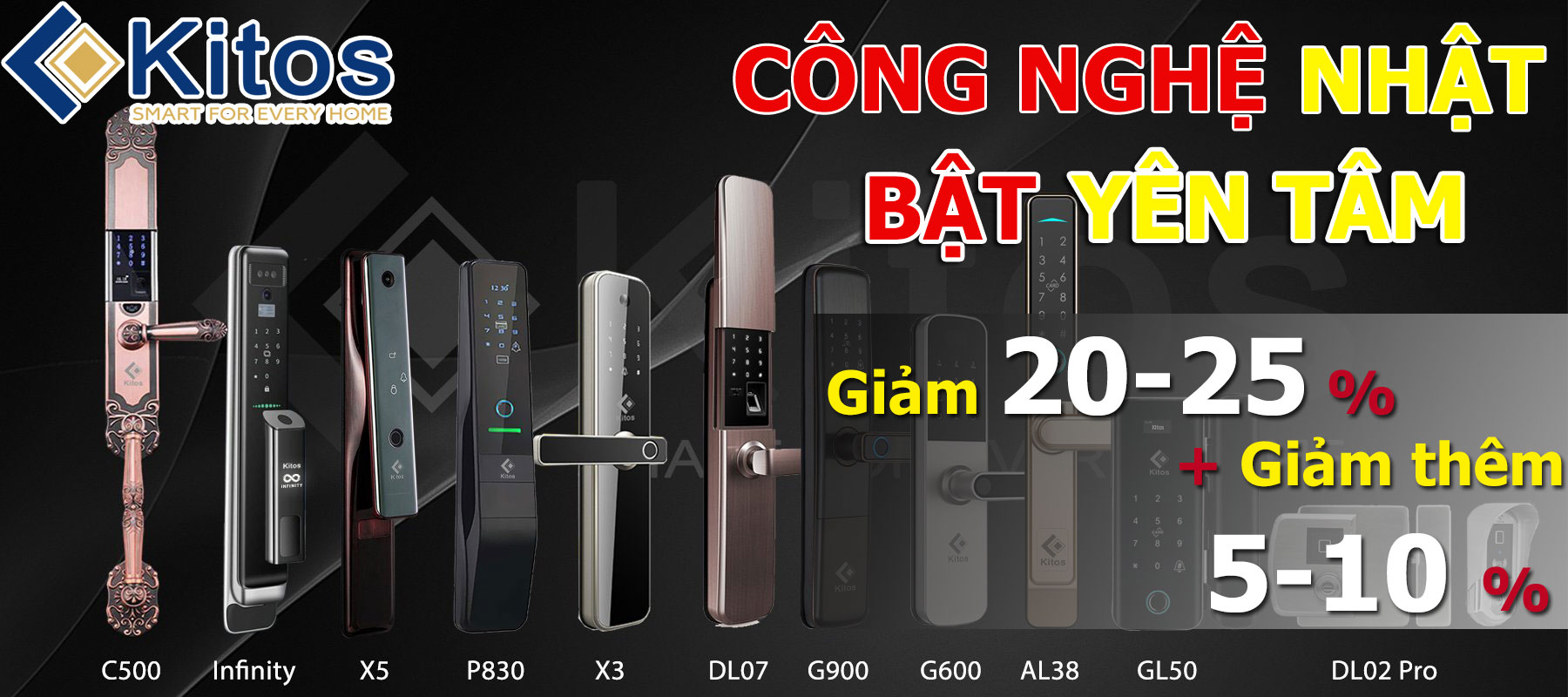 Khóa vân tay Kitos - - - Công nghệ Nhật Bản